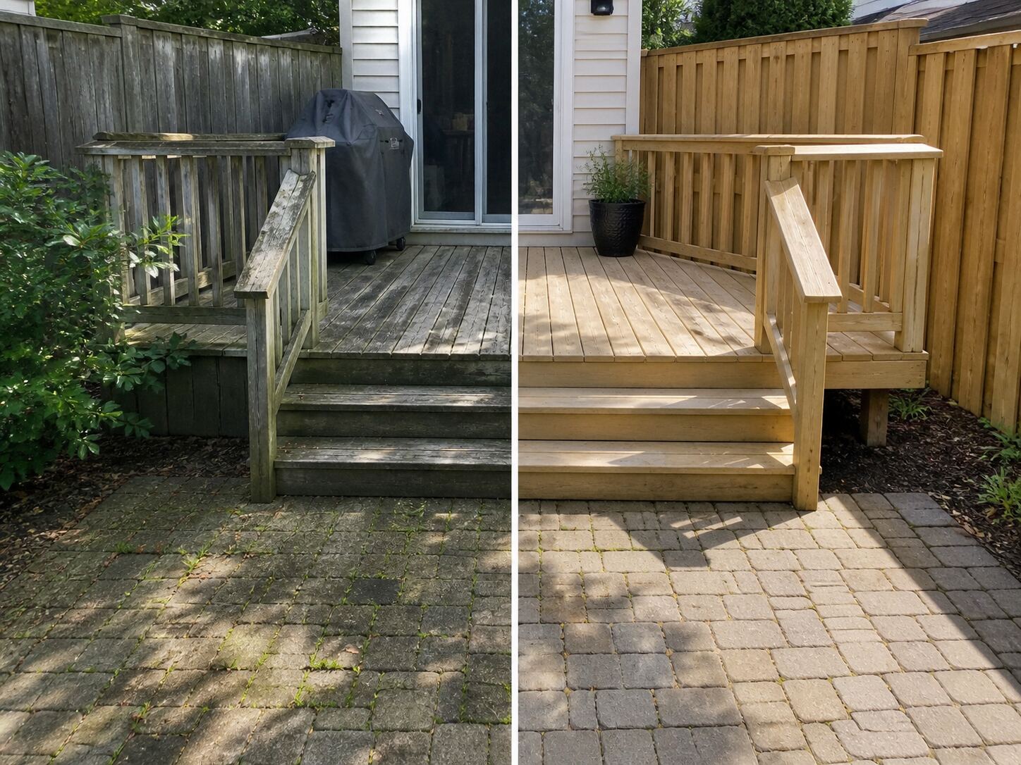 Deck, Steps & Paver Patio Clean